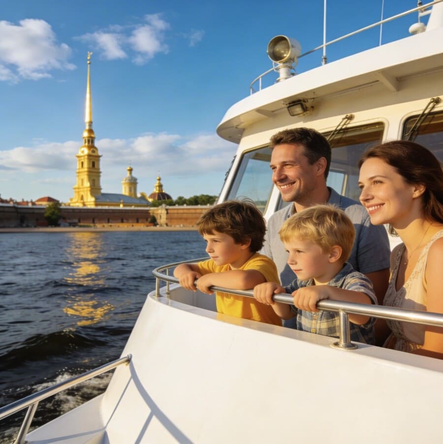 Прогулка на катере в Санкт-Петербурге