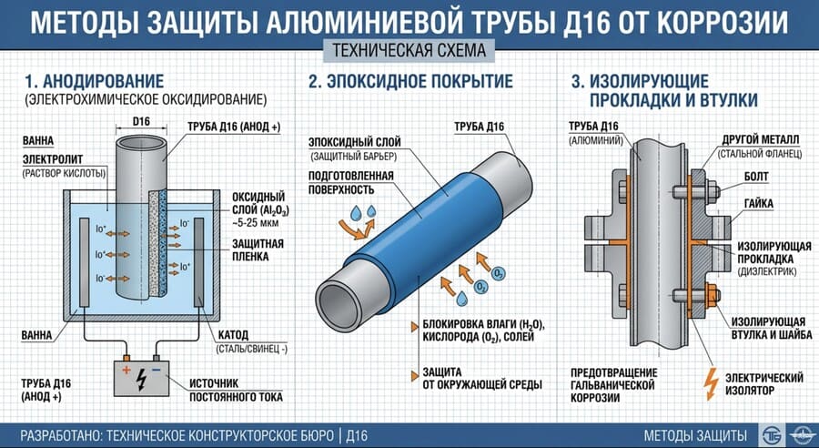 Три метода защиты трубы Д16 от коррозии