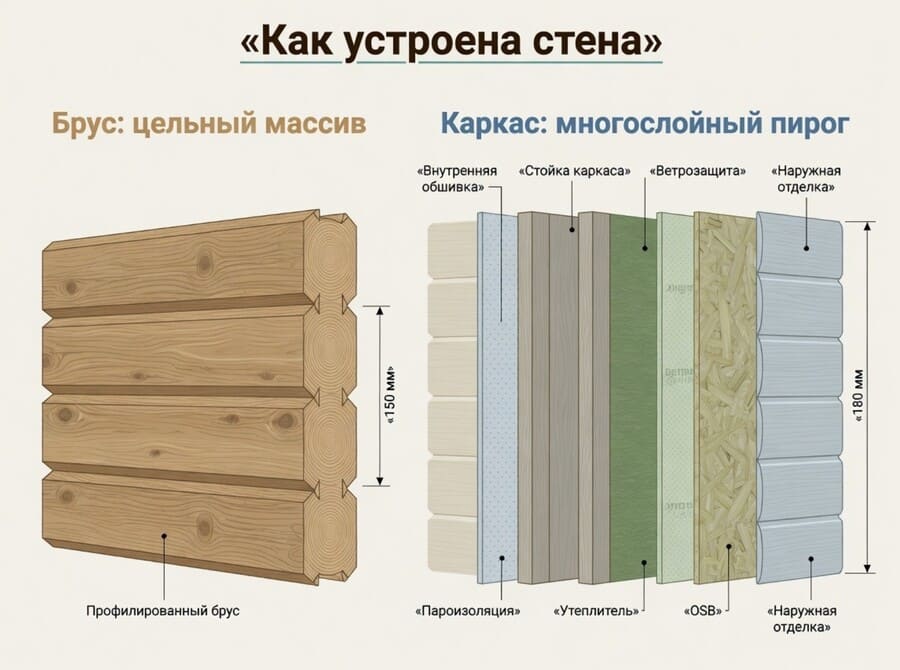 Как устроена стена дома