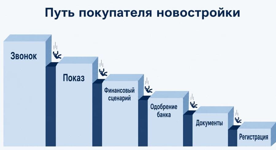 Где теряется покупатель новостройки после выбора квартиры Где теряется покупатель новостройки после выбора квартиры